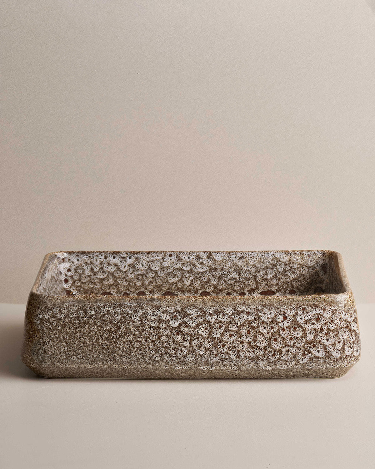 Kiln 515 Ceramic Above Counter Basin / White Ochre